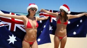 Chase Strippers in bikinis on Australia Day